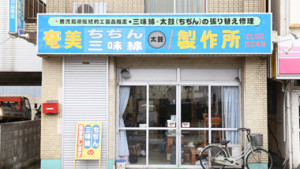親子でシマ唄を紡ぐ「奄美ちぢん・三味線製作所」