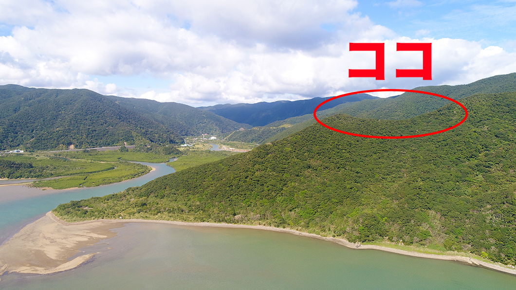 奄美市住用町の上空