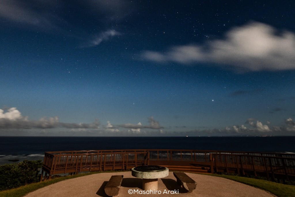 あやまる岬観光公園から見える夕方の星空の写真001_07 のコピー