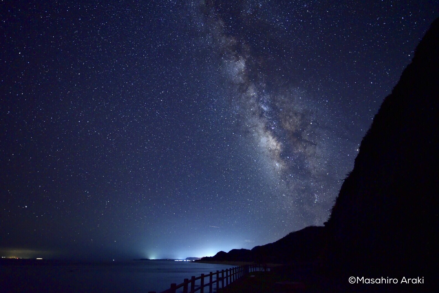 あやまる岬観光公園からみえる南側の星空の写真001_12 のコピー
