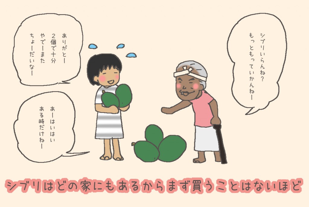 奄美の島ジューリ漫画：しぶり（冬瓜）