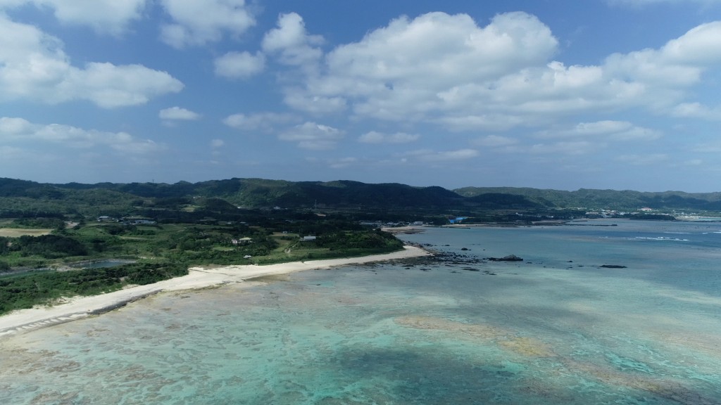 奄美大島　でのドローン空撮写真